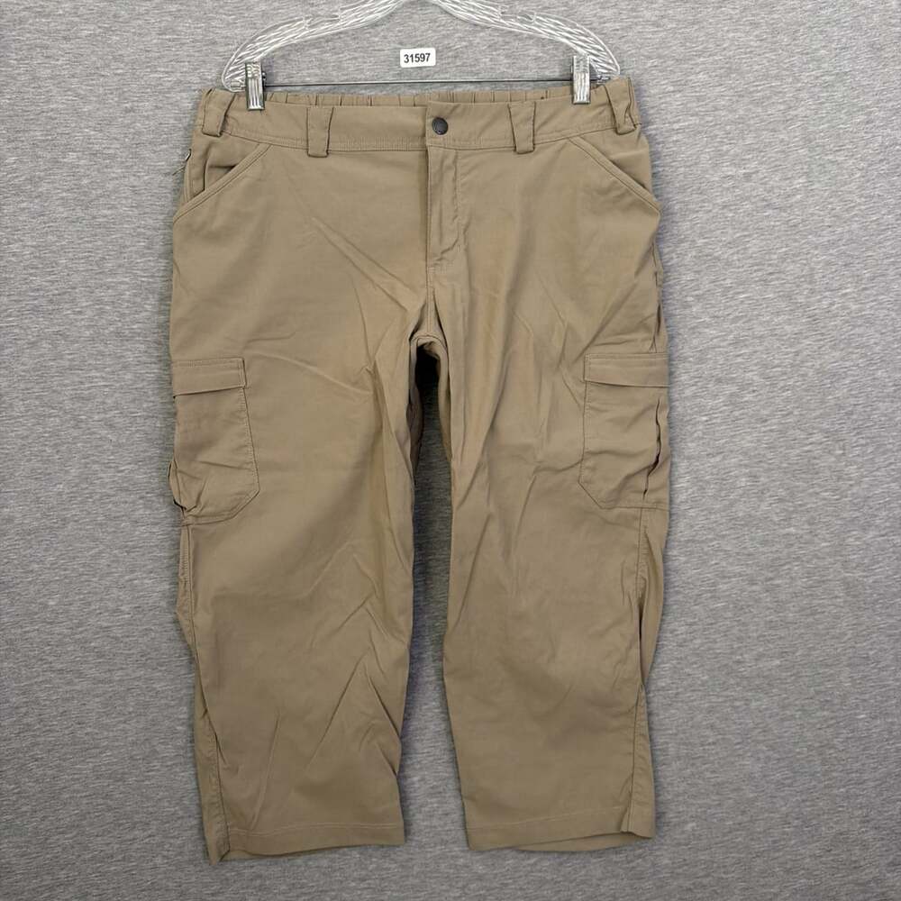Duluth Trading Women's Size 16W Beige Nylon Dry On The Fly Straight Crop Pants